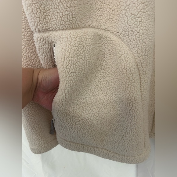 Women's Plus Sized West Bend Full Zip Sherpa Fleece Jacket - Chalk White - Picture 5 of 11